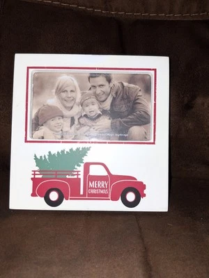 Marco de fotos de Navidad camión rojo 6x6. Tiene capacidad para imagen de 3x5  Foto 1 de 4