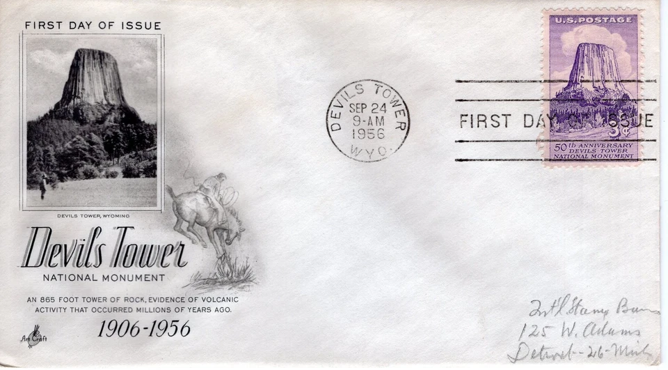 DEVILS TOWER NATIONAL MONUMENT - 1906 - 1956 - DC814 - Image 1 of 1