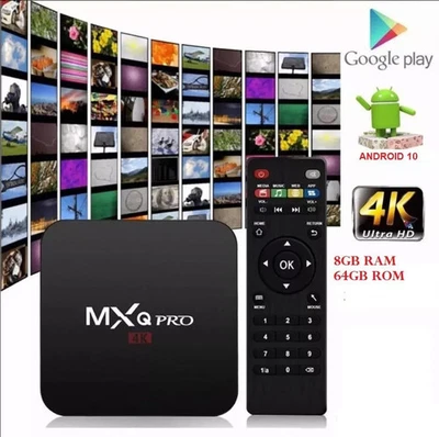 Android TV BOX WiFi Internet SMART TV FULL HD 1080p 32 GB MXQ pro 4k - Immagine 1 di 4