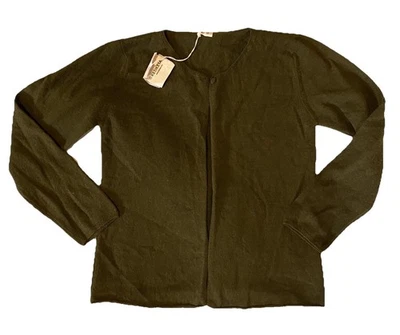 $116 NWT Ketiketa 12 Cardigan Minimal Sweater Wool Girl Moss Green Fair Trade - Image 1 of 4