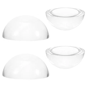  4pcs Clear Glass Fabric Weights: 50mm Craft Pattern Paperweight - Dome Flat - Picture 1 of 12