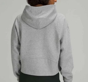New Lululemon Cotton French Terry Zip Hoodie Light Gray Womens Size 2 - Picture 1 of 14