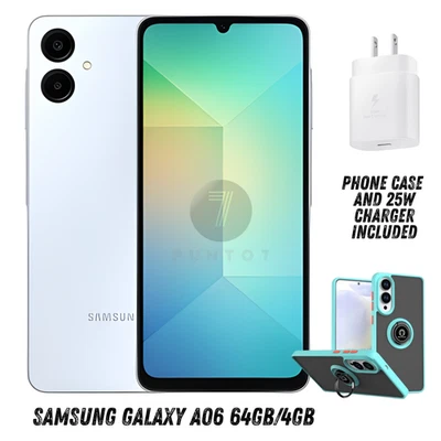 Samsung A06 4G LTE 64GB/4GB GSM Factory Unlocked Dual Sim Phone Light Blue-New