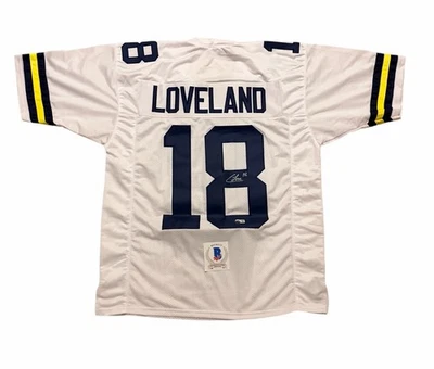 Colston Loveland Signed Jersey Michigan Wolverines Auto Autographed Beckett - Image 1 of 2