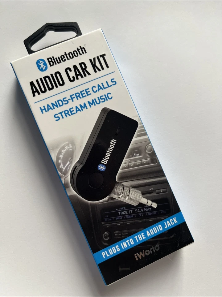 Bluetooth Audio Car Adapter Hands-Free Calls & Home Stereo -3.5mm Rechargeable  - Image 1 of 4
