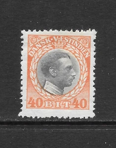 DANISH WEST INDIES SCOTT 57 MH F/VF - 1915 40b ORG & BLACK ISSUE - CHRISTIAN X - Picture 1 of 1