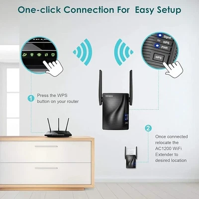 WiFi Extender - WiFi Range Extender,Speed Up to 2100mbps, - Image 1 of 4