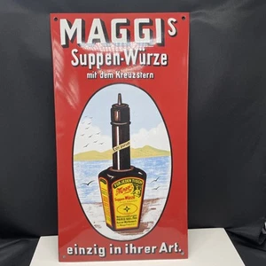 Wunderschönes Emailschild Maggi Suppen-Würze Ca 45cm X 25cm R/R3a - Bild 1 von 6