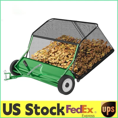 42"Lawn Sweeper Tow Behind,Large Pull Behind Grass Sweeper,Leaf & Collector,21FT - Image 1 of 4