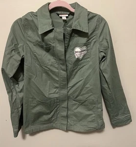 Cat & Jack Youth Jacket Sz XL 14-16 Hood Pockets Snap Closure Army Green - Picture 1 of 3