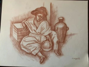 Rare 1976 Raul Anguiano Print - Mexico Mexican Artist 26x20  - Picture 1 of 6