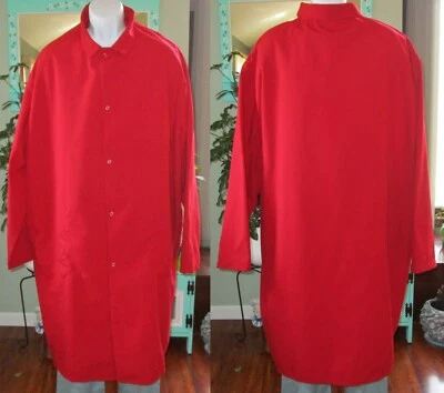 Best Medical Lab Coat Gown Snaps 3 pocket & side Vents 45" Length Size 5X Red - Image 1 of 4
