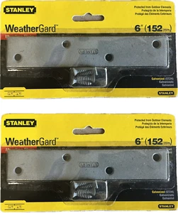 Paquete de 2 placas de reparación galvanizadas Stanley de 6 pulgadas placa de conexión WeatherGard - Imagen 1 de 1