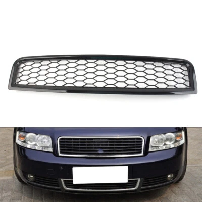 Front Bumper Upper Honeycomb Mesh Grille ABS For Audi A4 B6 2001-2005 8E0853651F - Image 1 of 4