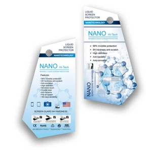 Indigi® Nano Flüssigglasschutz - einfache Installation - funktioniert mit allen gebogenen Bildschirmen - Bild 1 von 5