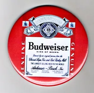 Budweiser Jumbo Fridge Magnet Beer Mat Bar Ale 3" 75mm blade Sub pub Bud 2 - Picture 1 of 4