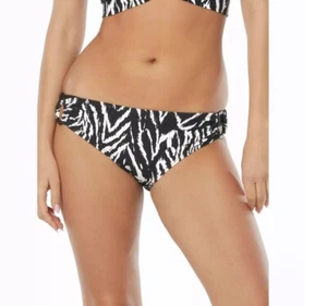 NWT CARMEN MARC VALVO RING BOTTOM BLACK WHITE ANIMAL ZEBRA PRINT SZ M $74 RETAIL - Picture 1 of 10