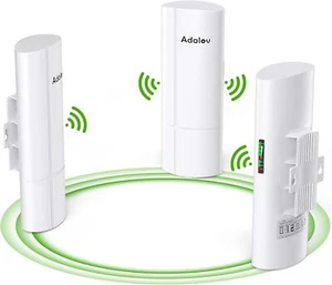 5.8G Long Range Gigabit Wireless Bridge Kit Point to 2 Point Outdoor WiFi Bridge - Picture 1 of 8