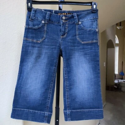 Pantalones cortos de jean Bermudas hidráulicas talla 5/6 para mujer Foto 1 de 4