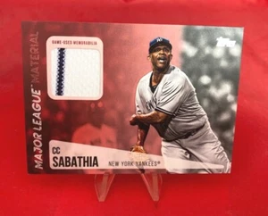 2019 Topps Major League Material Relics - CC Sabathia #MLM-CS - Free US Shipping - Picture 1 of 2