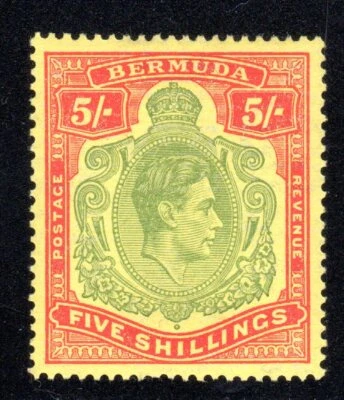 1938-51 Bermuda SC# 125a - King George VI - Perforation 14 - M-H - Image 1 of 2