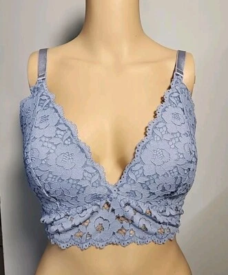 Nwt Momanda 36DD Women's Lace Nursing Bra Wirefree Mystery Blue. - Image 1 of 4