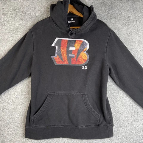 Fanatics Cincinnati Bengals Hoodie Men's M Black Jessie Bates III Cover