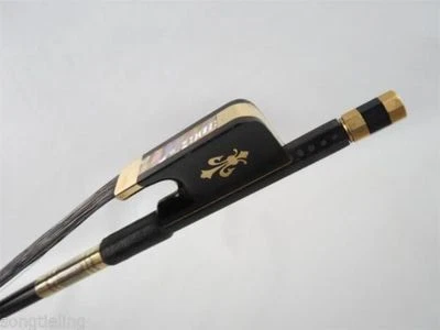 2pcs Viola part powerful plaid black Carbon fiber viola bow 4/4,black hair - Image 1 of 4