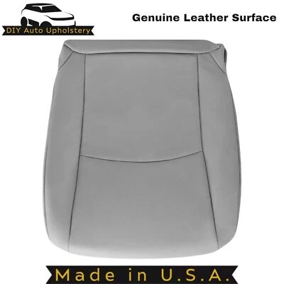 2004-2013 For Toyota Highlander Genuine Leather Passenger Bottom Seat Cover Gray - Image 1 of 4