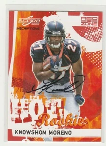 KNOWSHON MORENO 2009 SCORE HOT ROOKIES AUTOGRAPH RED ZONE RC #'D /30 AUTO - Picture 1 of 2