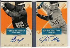 2013 Panini America's Pastime Hitters Ink YOENIS CESPEDES/JOSH DONALDSON 7/49