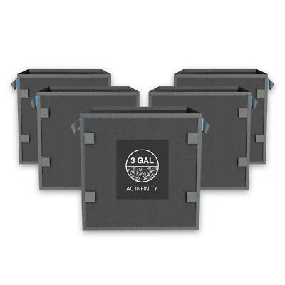 Heavy Duty Square Fabric Pots, 3 Gallon Reusable Grow Bags for Gardening - Image 1 of 4