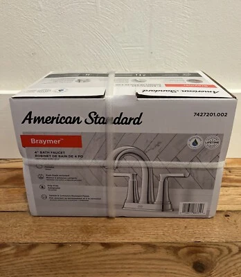 "Grifo de baño American Standard Braymer plateado cromado 4"" nuevo en caja" Foto 1 de 4