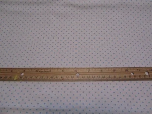 2 Yards White With Mini Blue Dots Flannel Fabric - Picture 1 of 1