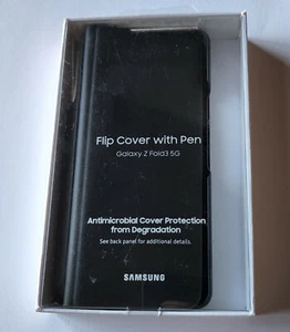 Original Black Samsung Galaxy Z Fold3 5G Flip COVER ONLY EF-FF92P - No S Pen  - Picture 1 of 12