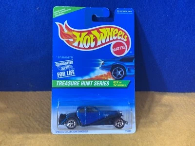 G10-60 HOT WHEELS TREASURE HUNT - ‘37 BUGATTI - 1996 - BLUE - #439 - NIB - Image 1 of 4