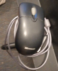 MICROSOFT  USB Wired  Optical Mouse P/N X800898 .BLACK WORKS! - Picture 1 of 5
