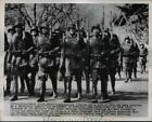 1955 Press Photo Argentine Infantry Unit In Revolution Against Pres Juan Peron