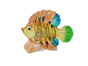 Hermosa estatuilla soplada de vidrio para peces marinos decoración marina azul acuario recuerdo - Imagen 1 de 12