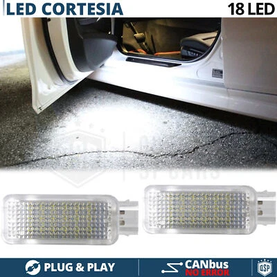 2 Luci di CORTESIA LED Per Audi A3 8P Luci Sottoporta Bianco GHIACCIO CANbus - Immagine 1 di 4