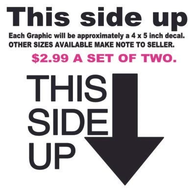 DIE-CUT VINYL DECAL THIS SIDE UP DOWN, 4X4, OFF-ROAD, FUNNY - Image 1 of 3