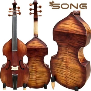 Beautiful Brown 6 strings 27" Viola da gamba,Bass Gamba,Deep Big sound #15842 - Picture 1 of 12