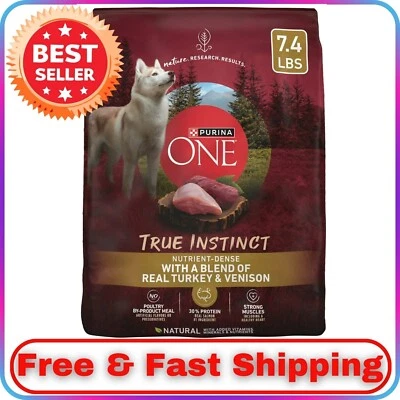 Purina One True Instinct High Protein Dry Dog Food for Adult Dogs 7.4 lb Bag - Image 1 of 4