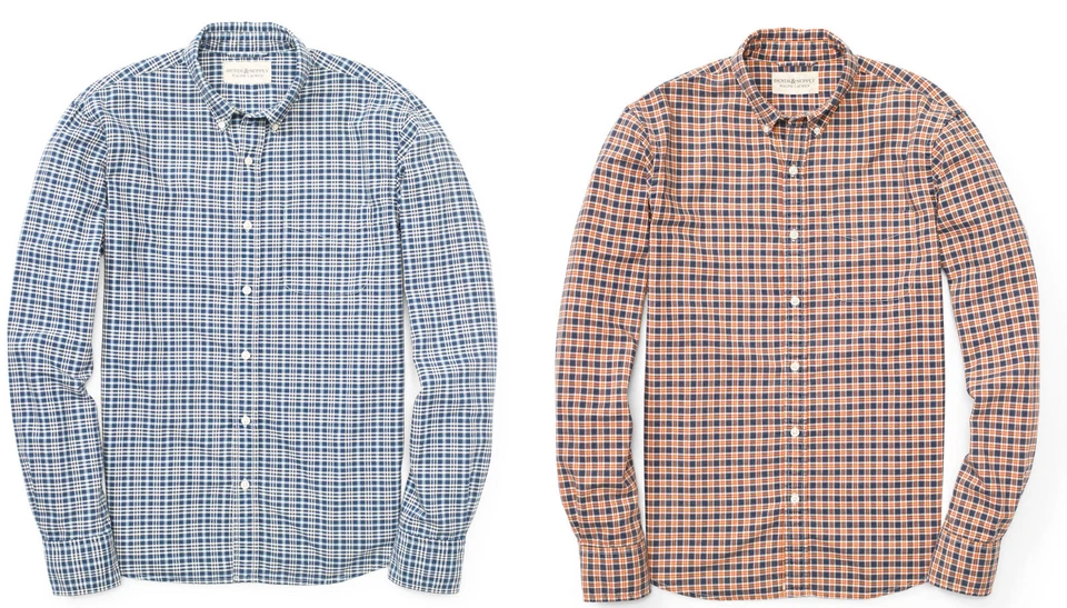 Camisa Polo Ralph Lauren Denim & Supply Para Hombres Ajustada a Cuadros Algodón Oxford Con Botones Foto 1 de 1