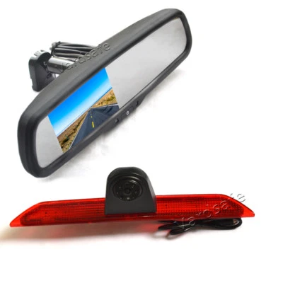 Brake Light Backup Camera & Replacement Rear Mirror Monitor For Ford Transit Van - Image 1 of 4