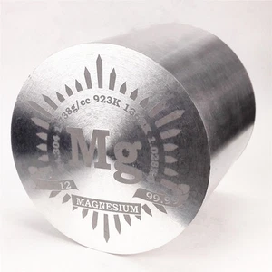 1Kg Fine Turning Magnesium Metal Cylinder 91×91mm 99.99% Engraved Periodic Table - Picture 1 of 3