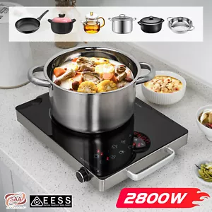 Electric Ceramic Cooktop Any Pot 2800W Hob Stove Black Glass Touch Knob Control - Picture 1 of 6