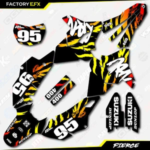 Fire Flame Red Fierce Polisport Restyle Graphics Kit fits Suzuki Drz400 Drz400sm - Picture 1 of 8
