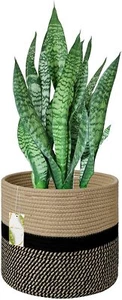 Jute Rope Plant Basket Modern Woven Basket for 10" Flower Pots Floor Indoor - Picture 1 of 7