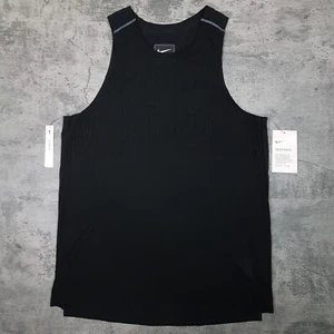 NIKE Tech Pack Slim Fit Running Tank Top Shirt Singlet Mens Size SMALL Black - Picture 1 of 8